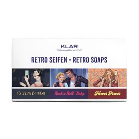 Klar Seifen - cadeauset - retro zepen (jaren '20, '50, '70), palmolievrij