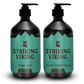 Striking Viking Set Shampoing & Après-Shampoing pour Barbe - Menthe Poivrée & Eucalyptus