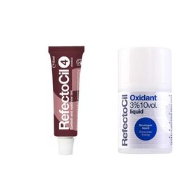 Refectocil  couleur pour cils Châtaigne 4 & Refectocil Oxydant liquide 3 Set
