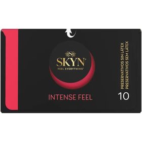 Préservatif texturé au design ondulé par Intense Feel, 10 pièces