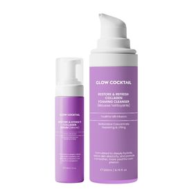 Glow Cocktail Sérum réparateur et hydratant + nettoyant rafraîchissant