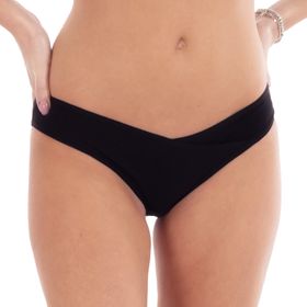 MYSANITY® Culotte de grossesse croisée en bambou, noir