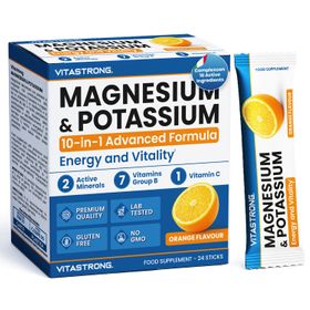 Vitastrong Magnésium & Potassium - 24 sticks, bien-être quotidien & énergie
