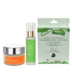 Dr. Eve_Ryouth Coffret Crème de Nuit Hydrabright + Sérum Pro-Âge + Masque à l'Aloe Vera