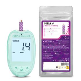 FORA 6 Multi-Parameter Ketonenmeter Starterset – Special Edition (Groen) - mg/dl