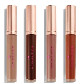 Makeup Revolution - Lot de 4 Gloss I Heart Chocolate - Honeycomb/ Mocha/ Mint Chocolate/ Chocolate