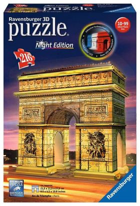 ravensburger Lichte 3D Puzzel Nacht Edition Arc de Triomphe 216 Delen