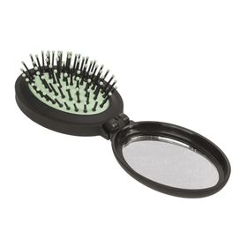 OOTB Miroir de poche pliable avec brosse à cheveux