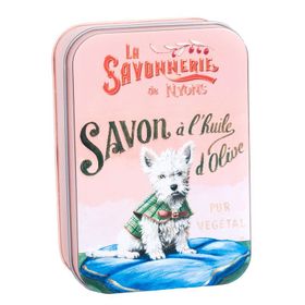 La Savonnerie de Nyons - Metalen doos met zeep - Witte Terriër