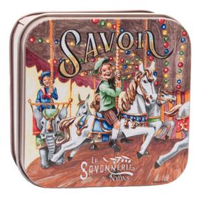La Savonnerie de Nyons - Metalen doos met zeep - Carrousel