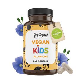 Multivitamines Enfants Vegan (365 gélules) A-Z - Enfants à partir de 4 ans B12 D3 Fer Zinc vegan
