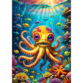 enjoy Puzzel Schattige octopus 1000 delen