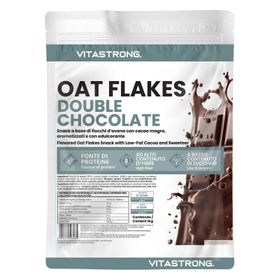 Vitastrong Havervlokken Double Choco - 1 kg, rijk aan vezels en cacao voor porridge en fit-recepten