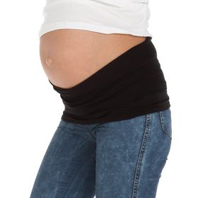 MYSANITY® Ceinture de grossesse en fibre Tencel™, noir
