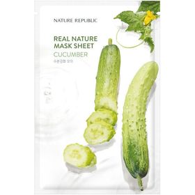NATURE REPUBLIC Real Nature Cucumber Sheet Mask – Masque en tissu hydratant