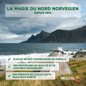 Möller’s Huile de Foie de Morue Goût Fruits – Oméga-3 + Vitamines