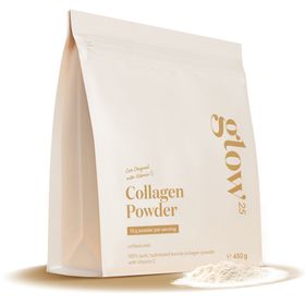 Glow25® Collagène en poudre | Hydrolysat de collagène avec vitamine C |  [450 g]