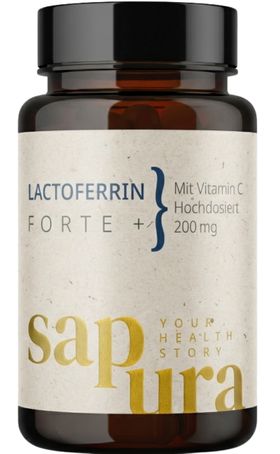 SAPURA Lactoferrine Forte 200 mg + 80 mg Vitamine C | Hooggedoseerd | Zuiverheid >97%