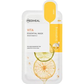 MEDIHEAL Vita Essential Face Mask – Masque en tissu vitaminé pour une peau éclatante