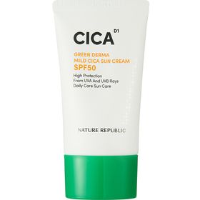 NATURE REPUBLIC Green Derma Mild Cica Sun Cream – Kalmerende zonnebrandcrème voor het gezicht