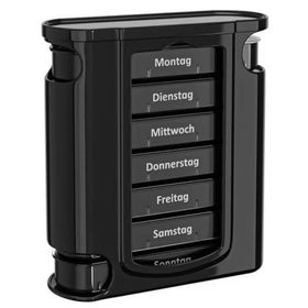 Cepewa Deluxe Tablettendoos voor 7 dagen – 4 vakken per dag - BLACK EDITION