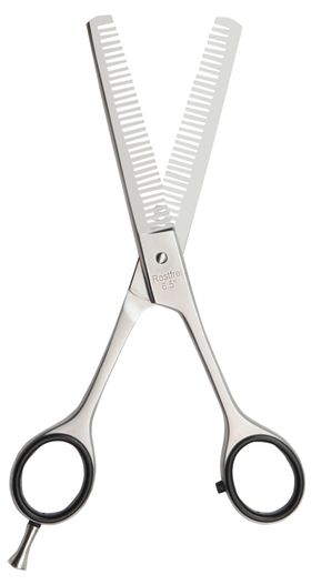 Excellent Solingen Haarschaar – dubbelzijdig gekartelde messen, ergonomische zachte grip