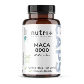 nutri+ Maca capsules zwart rood geel