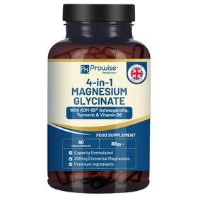 Prowise Healthcare 4-IN-1 Magnesiumglycinaat met Ashwagandha, Kurkuma & Vitamine B6