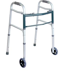 Ausilium Aluminium Opvouwbare Rollator met 2 wielen en 2 doppen