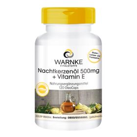 Warnke Vitalstoffe | Huile d'onagre 500 mg + vitamine E