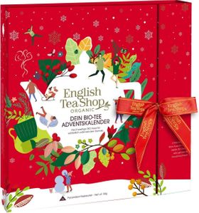 English Tea Shop Livre de thé Calendrier "Red Christmas" rouge avec nœud