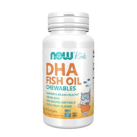 NOW FOODS DHA Kids Fischöl-Kautabletten