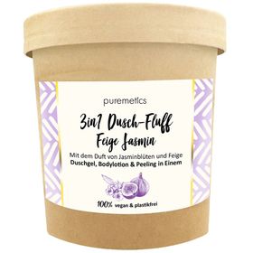 puremetics - Peluches de douche 3 en 1 avec peeling au sel marin "Figue Jasmin"