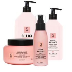 Color Radiance Verzorgingsset - Shampoo 500ml - Masker 500ml - B-Tox 1000ml - Leave-In 100ml