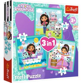 trefl Puzzel Gaby's Magic House: Gaby's Activiteiten 3in1 (20,36,50 delen)