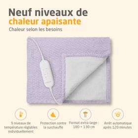 medisana HB 418 - Couverture chauffante - violet clair