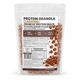 Vitastrong Granola Protéiné Caramel - 250 g, riche en protéines & en fibres
