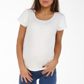 MYSANITY T-shirt de grossesse en modal élastique, blanc