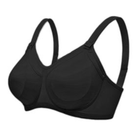MYSANITY® Soutien-gorge d’allaitement en coton préformé, bonnet D, noir