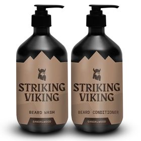 Striking Viking Set Shampoing & Après-Shampoing pour Barbe - Bois de Santal