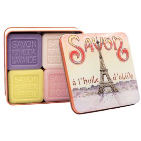 La Savonnerie de Nyons - Metalen doos met zeep "La Tour Eiffel"