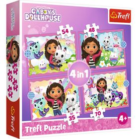 trefl Puzzel Gaby's Magic House 4in1 (35,48,54,70 stuks)