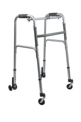 Ausilium Opvouwbare Rollator met 4 Wielen van Aluminium - Dubbele Achterwielen en Zwenkende Voorwiel