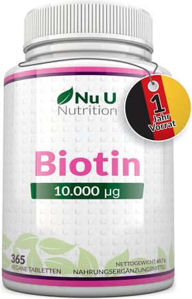 Nu U Nutrition hooggedoseerde biotine 10.000 µg