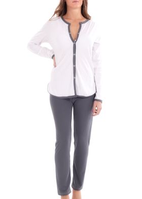 MYSANITY® Voedingspyjama van bamboe met serafino kraag