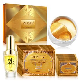 ALIVER Coffren de verzorging du gezicht maskers Crystal Gold