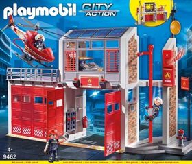 playmobil 9462 City Action Grande caserne de pompiers, jeu de construction (avec alarme incendie)