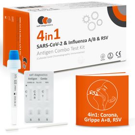 self-diagnostics Test combiné antigénique 4-en-1 SARS-CoV-2, Influenza A + B, RSV