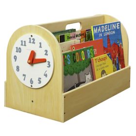 Tidy Books Boekenbox met Speelgoedklok, natuurlijk