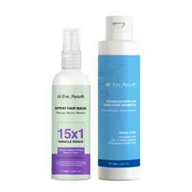 Dr. Eve_Ryouth Shampoing à la kératine avancée + Spray réparateur miracle